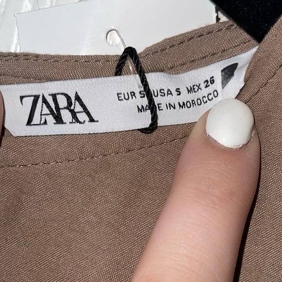 NWT ZARA Blogger Favorite Cutout Buckle Long Sleeve Midi Dress Sand Size Small - Picture 9 of 11